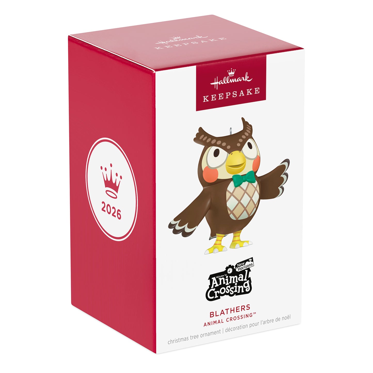 Nintendo Animal Crossing Blathers — 2026 Hallmark Keepsake Christmas Ornament in original packaging with colourful design and details.