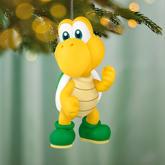 Nintendo Super Mario Koopa Troopa — 2026 Hallmark Keepsake Christmas Ornament, colourful character, detailed design, hanging from a tree.