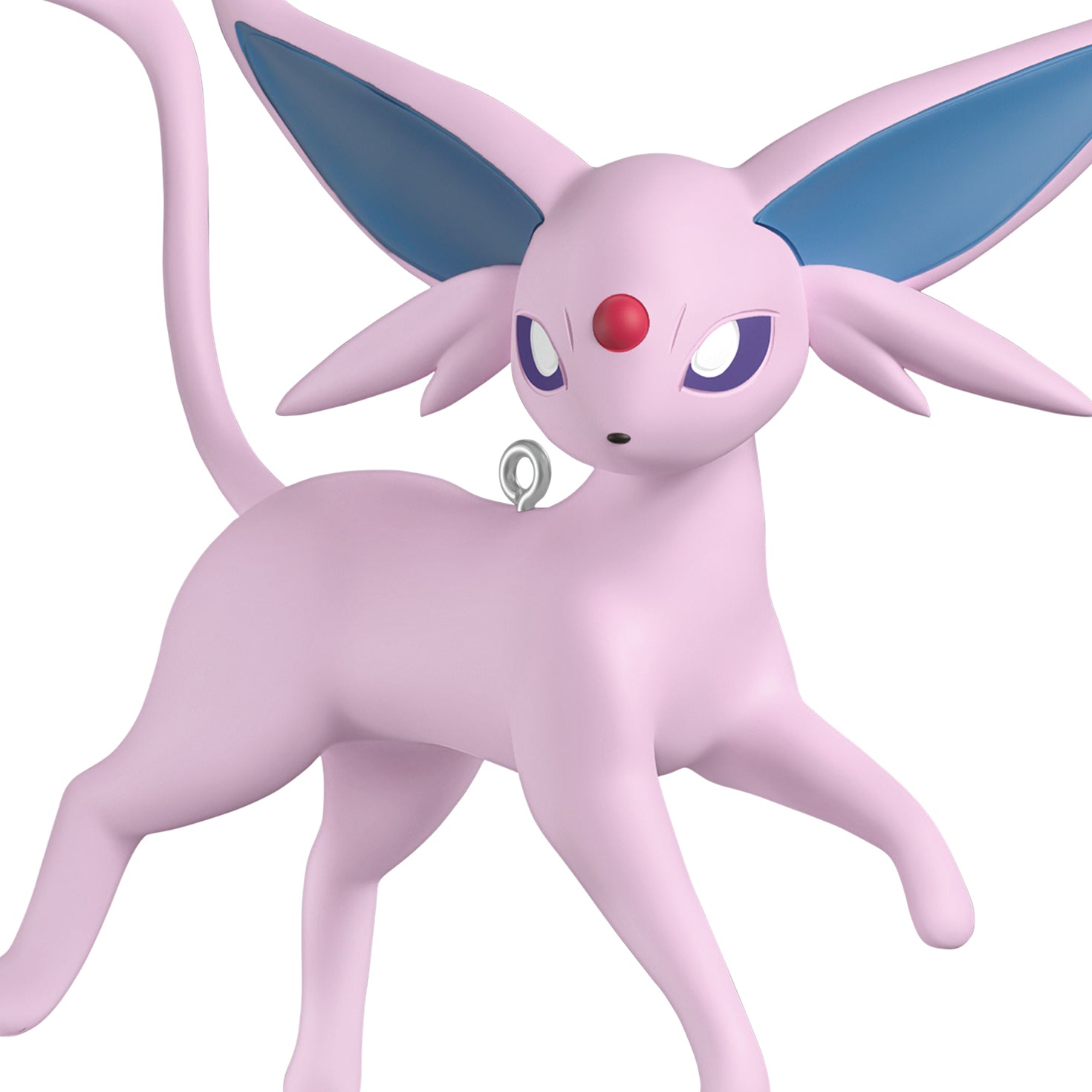 Pokémon Espeon and Umbreon, Set of 2 — 2026 Hallmark Keepsake Christmas Ornaments, close up view of Espeon character with fine artistic detail.
