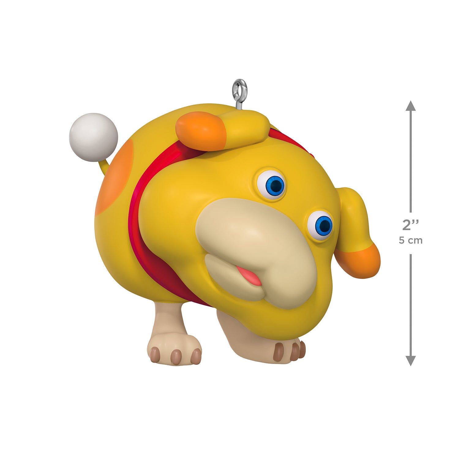 Nintendo Pikmin Oatchi — 2026 Hallmark Keepsake Christmas Ornament, yellow dog-like character, close-up view, 5 cm