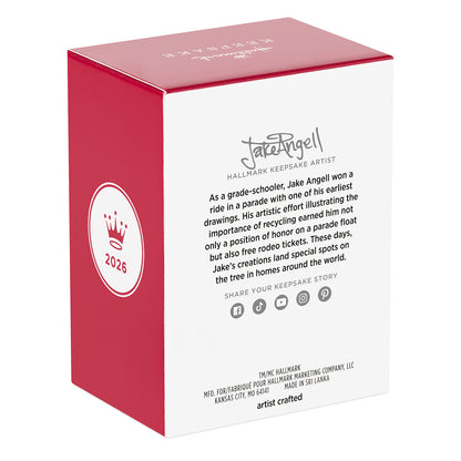 Nintendo Pikmin Oatchi — 2026 Hallmark Keepsake Christmas Ornament packaging box with artwork and artist information in red.