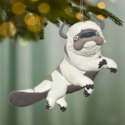 Avatar: The Last Airbender Aang's Loyal Appa — 2026 Hallmark Keepsake Christmas Ornament, detailed sky bison design, hanging from a Christmas tree branch.