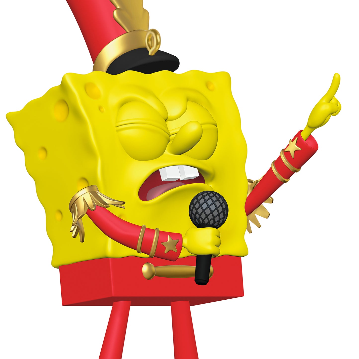 Nickelodeon SpongeBob SquarePants "Band Geeks" — 2026 Hallmark Keepsake Christmas Ornament, vibrant character in marching band uniform, singing with microphone.