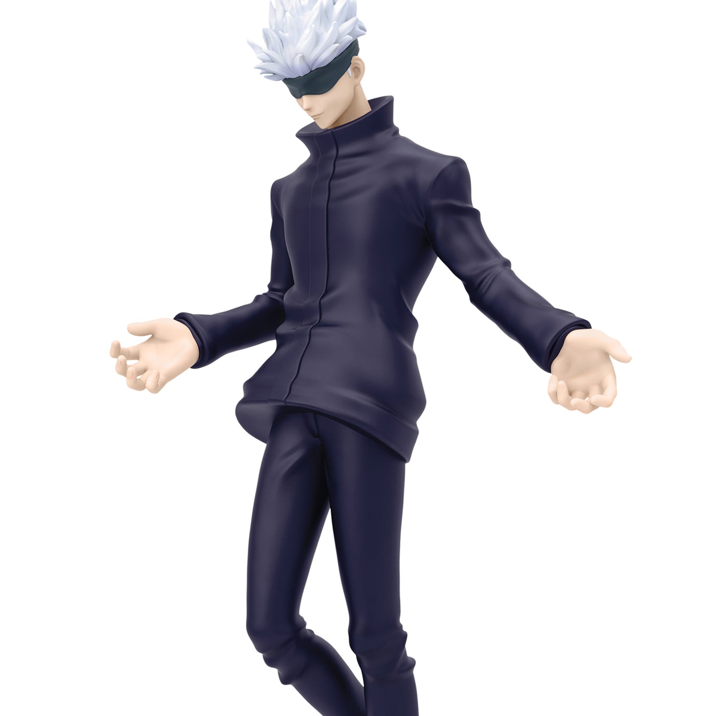 Jujutsu Kaisen Satoru Gojo — 2026 Hallmark Keepsake Christmas Ornament, detailed figurine with white spiky hair and black outfit, angled view.