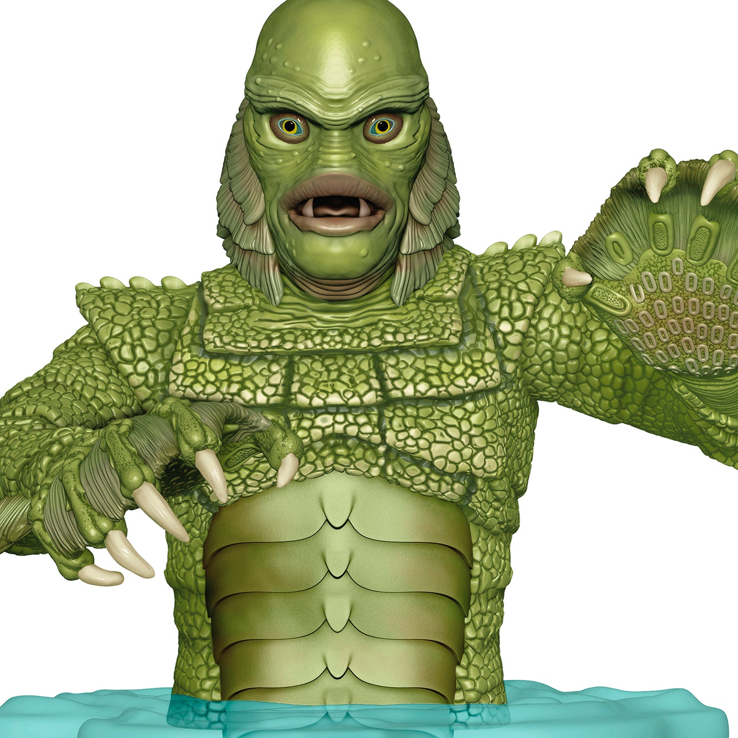 Universal Monsters Creature from the Black Lagoon — 2026 Hallmark Keepsake Christmas Ornament, detailed green Gill-man figure emerging from water.