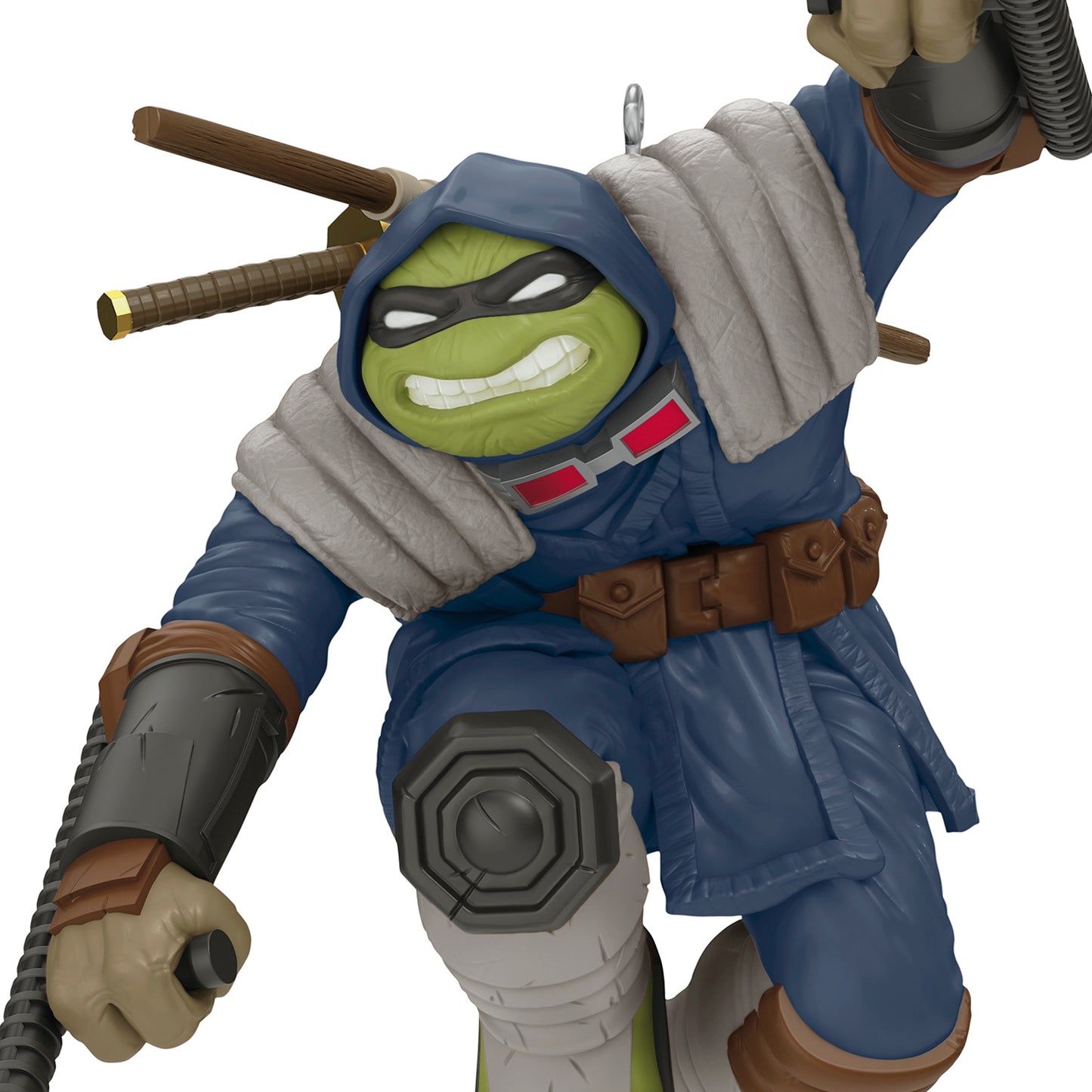 Teenage Mutant Ninja Turtles The Last Ronin — 2026 Hallmark Keepsake Christmas Ornament, detailed figure in blue hooded robe, action pose.