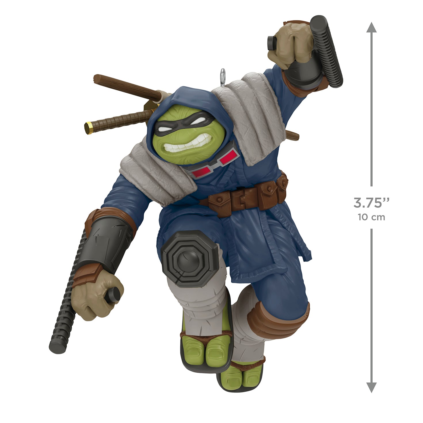 Teenage Mutant Ninja Turtles The Last Ronin — 2026 Hallmark Keepsake Christmas Ornament, detailed figure with katana, bo staff, and tonfa, action pose.