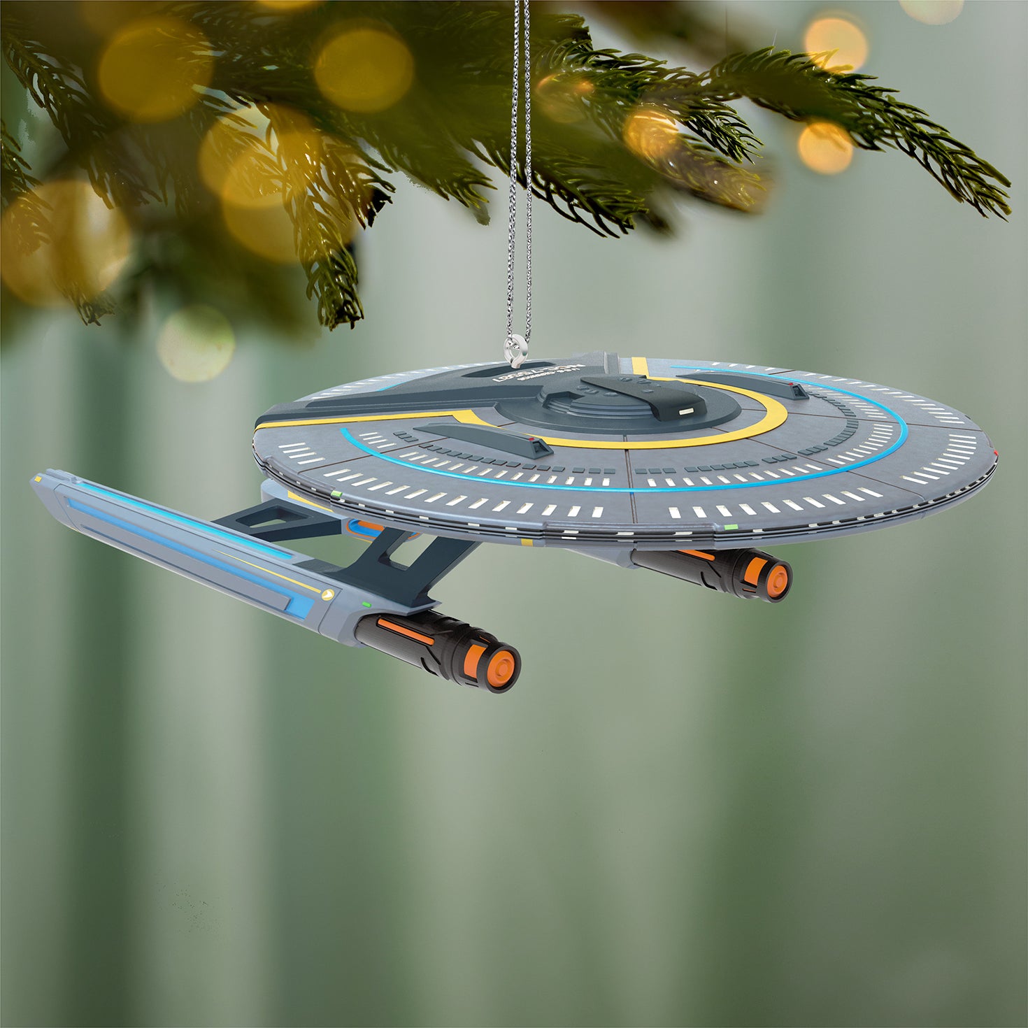 Star Trek: Lower Decks U.S.S. Cerritos — 2026 Hallmark Keepsake Christmas Ornament, beautifully detailed hanging decoration against a soft green background.
