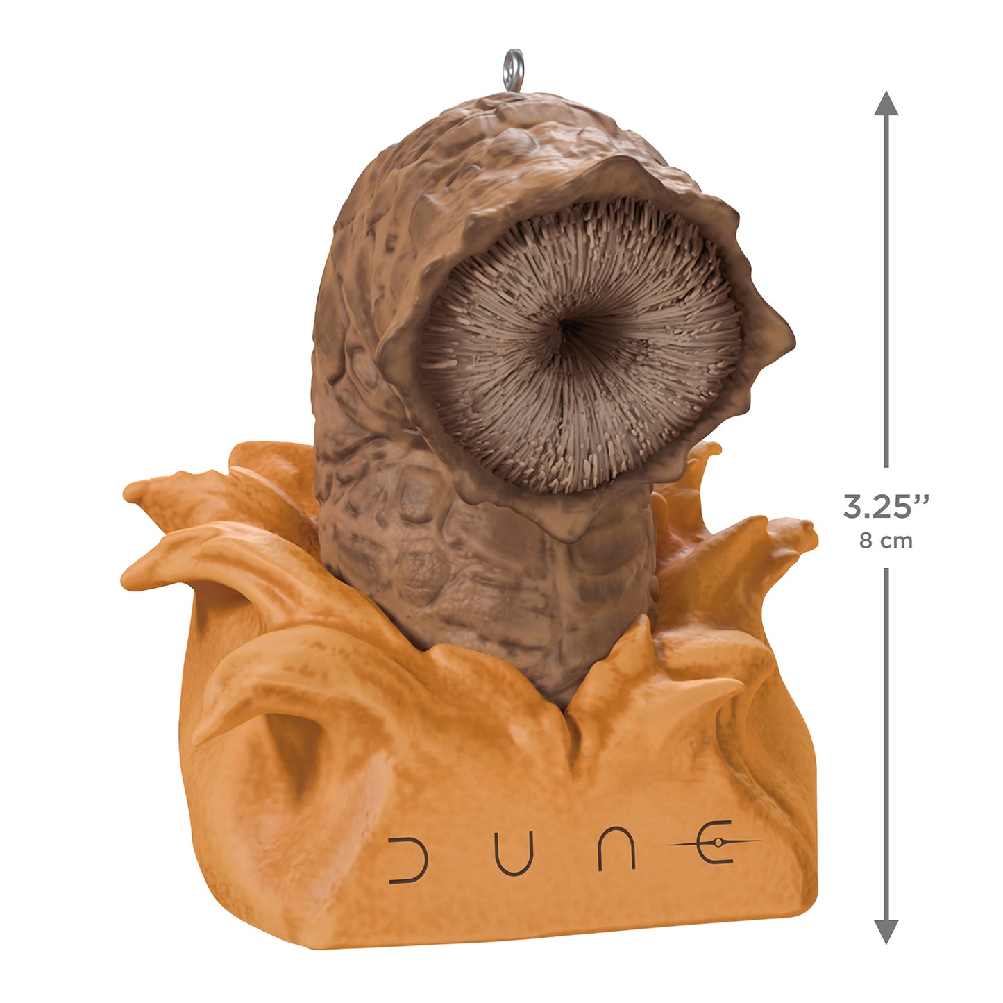Dune Shai-Hulud — 2026 Hallmark Keepsake Christmas Ornament, detailed sandworm design, features iconic Arrakis base, height 8 cm.