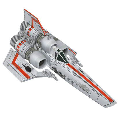 Battlestar Galactica Colonial Viper — 2026 Hallmark Keepsake Christmas Ornament, detailed model craft, angled view showing sleek design.