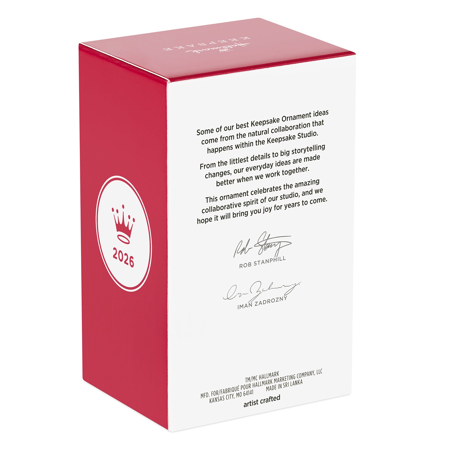 Scooby-Doo™ I've Been Good This Year — 2026 Hallmark Keepsake Christmas Ornament packaging, flat lay view with artist signatures and logo.