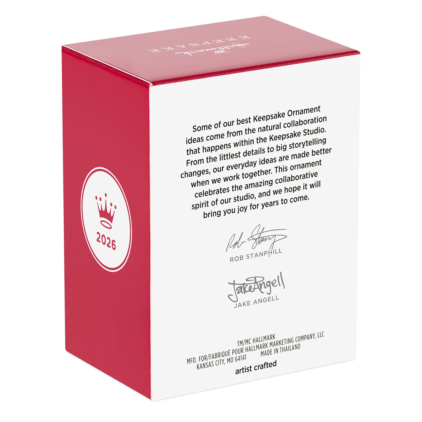 Elf Buddy the Elf — 2026 Hallmark Keepsake Christmas Ornament packaging box showing detailed design and signatures.