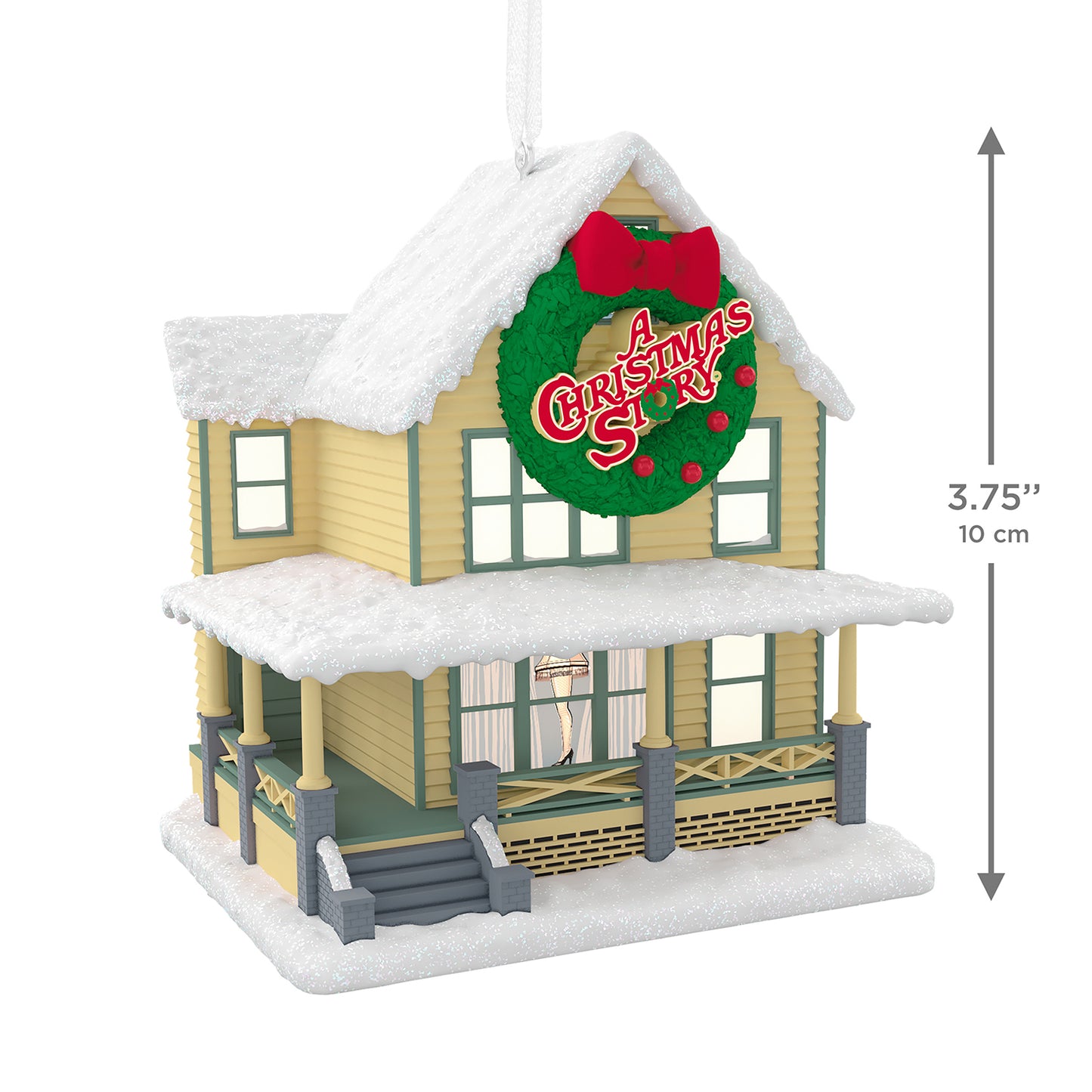 A Christmas Story The Parker House — 2026 Hallmark Keepsake Christmas Ornament, detailed design with snow on the roof and festive wreath, 10 cm.