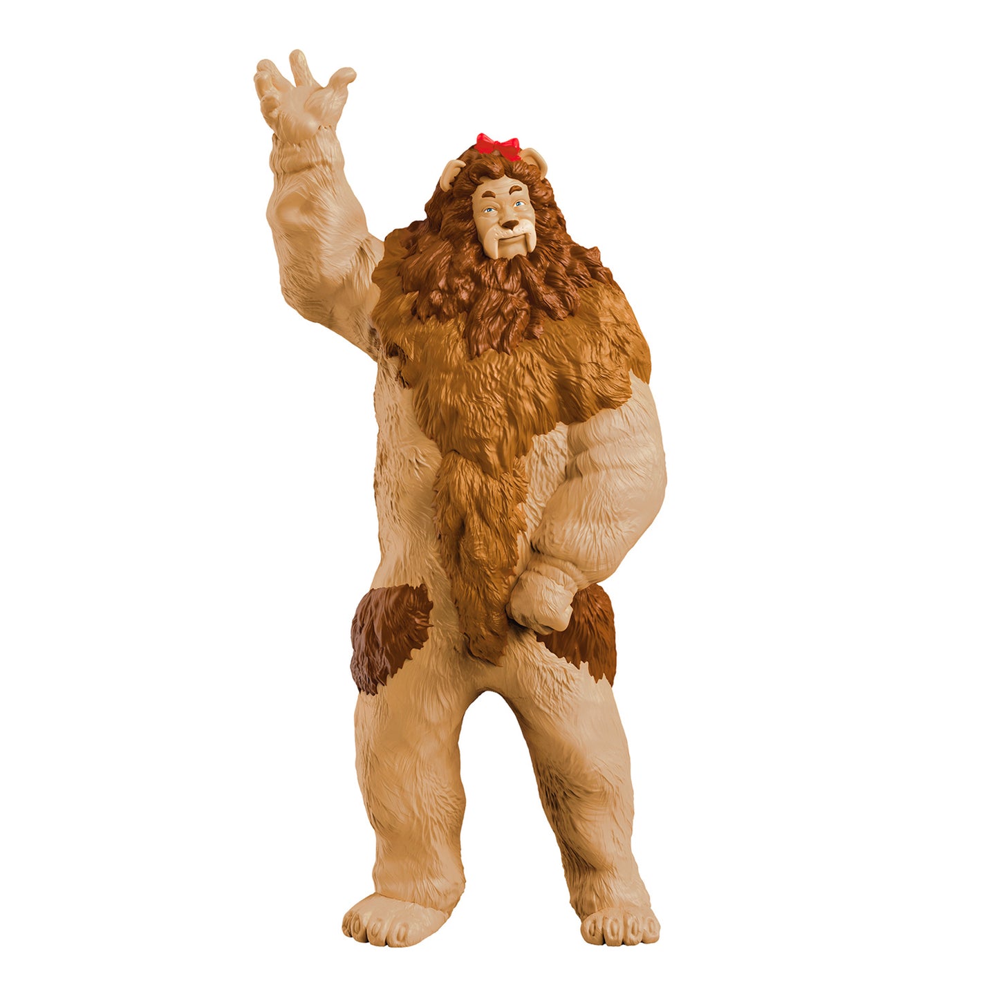 The Wizard of Oz™ Cowardly Lion — 2026 Hallmark Keepsake Christmas Ornament featuring detailed fur texture and arms raised in a friendly wave.