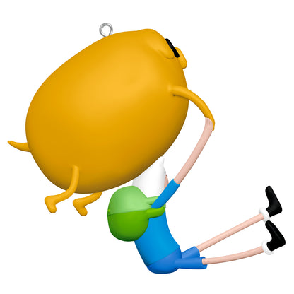 Adventure Time™ Finn and Jake — 2026 Hallmark Keepsake Christmas Ornament featuring Finn lifting Jake, colourful design, playful pose.