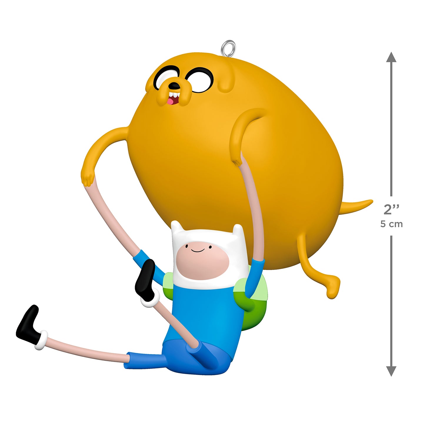 Adventure Time™ Finn and Jake — 2026 Hallmark Keepsake Christmas Ornament, playful pose, 5 cm tall, vibrant colours