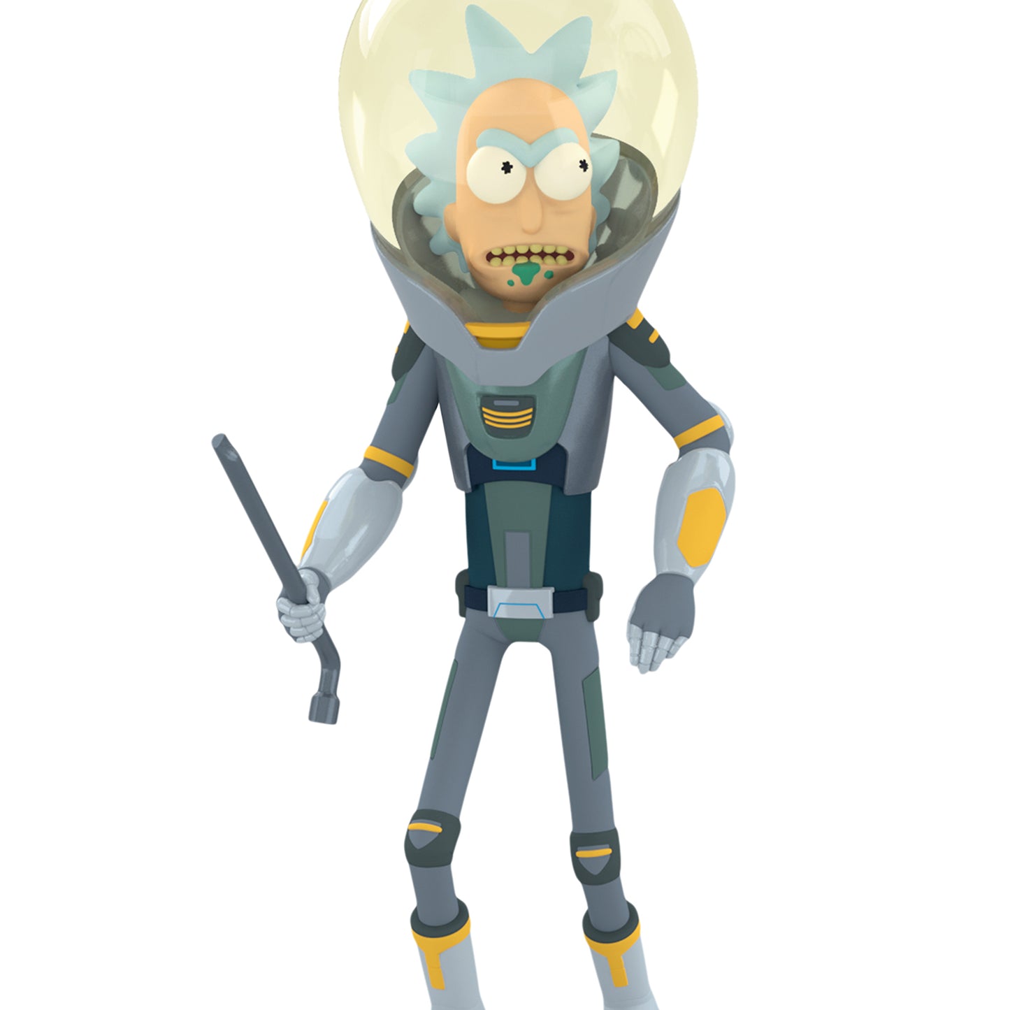 Hallmark Keepsake Christmas Ornaments (Rick and Morty "Get Back in the Car, Morty!"), Set of 2, detailed Rick Sanchez in space suit, standing pose