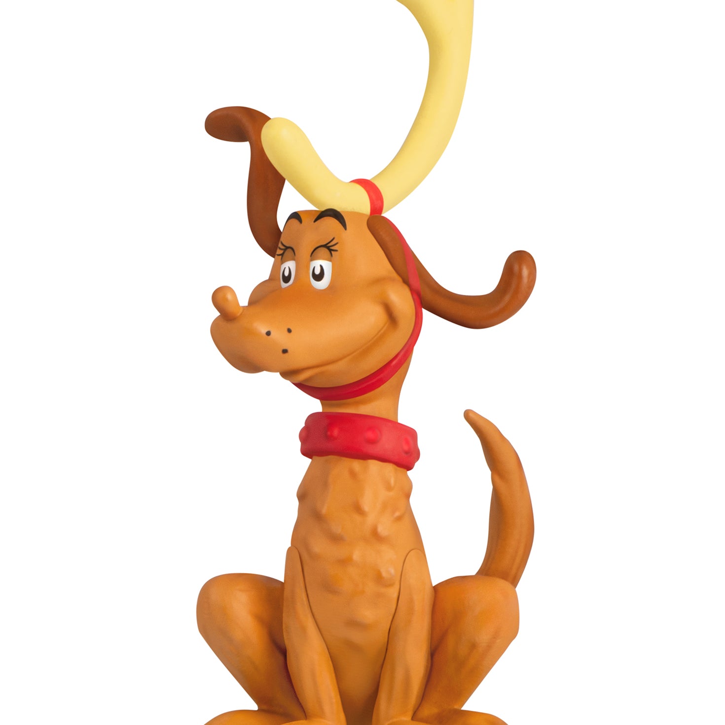 Dr. Seuss's How the Grinch Stole Christmas! Max the Reindeer Dog — 2026 Hallmark Keepsake Christmas Ornament, detailed figure with reindeer antlers and red collar.