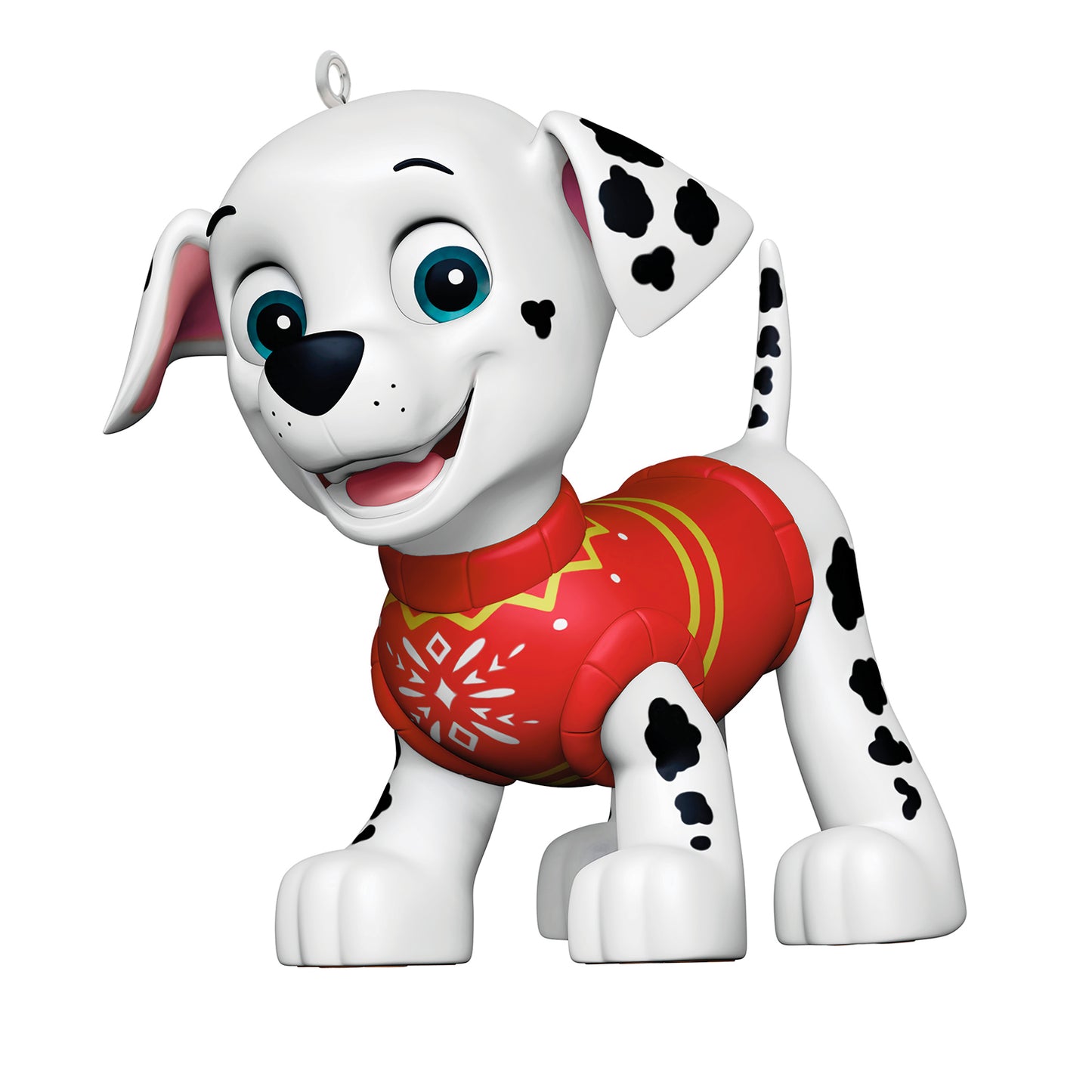 Paw Patrol™ Merry Marshall — 2026 Hallmark Keepsake Christmas Ornament, cheerful Dalmatian pup wearing a red festive sweater, smiling