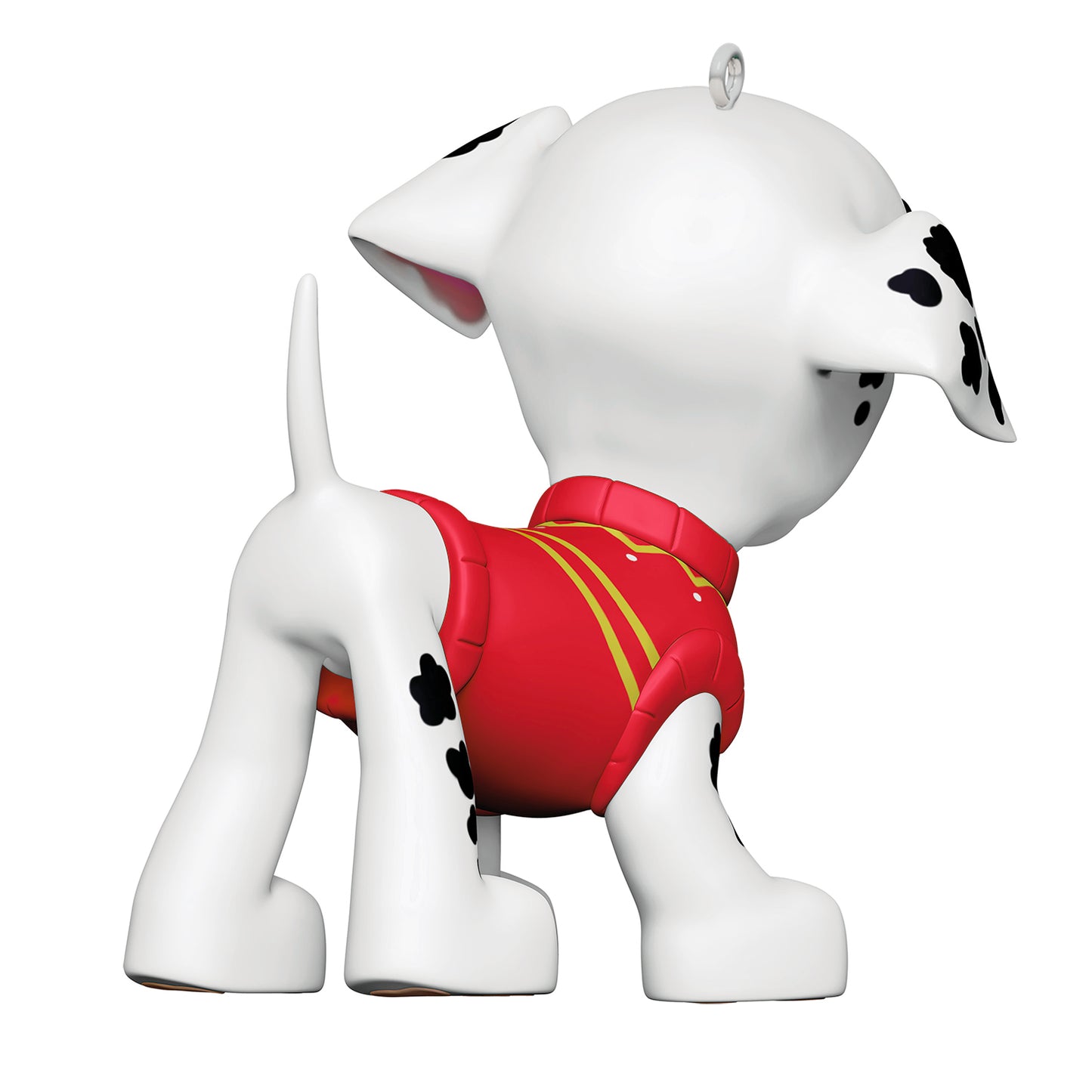 Paw Patrol™ Merry Marshall — 2026 Hallmark Keepsake Christmas Ornament, festive Dalmatian pup in red sweater, angled view from behind.