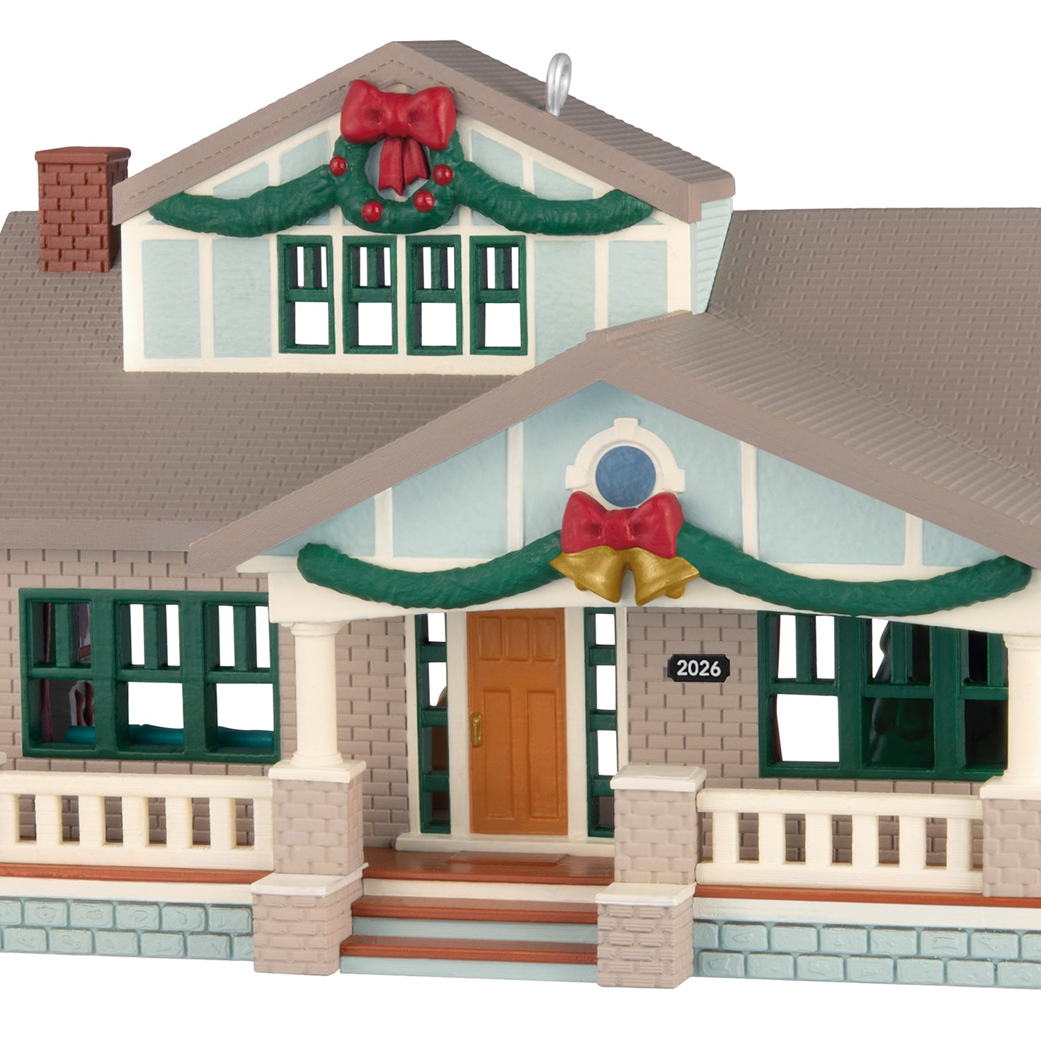 Nostalgic Houses and Shops Arts and Crafts Bungalow — 2026 Hallmark Keepsake Christmas Ornament featuring festive garlands and holiday decorations.