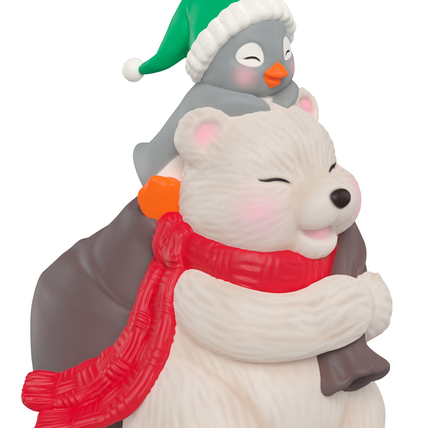 Snowball and Tuxedo Gift Givers, 26th in the series — 2026 Hallmark Keepsake Christmas Ornament, depicting a penguin on a polar bear's shoulders, festive detail.