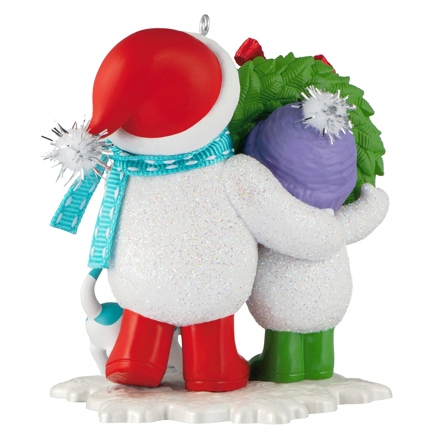 Making Memories Welcoming Wreath, 19th in the Series — 2026 Hallmark Keepsake Christmas Ornament featuring two snowmen decorating a wreath.