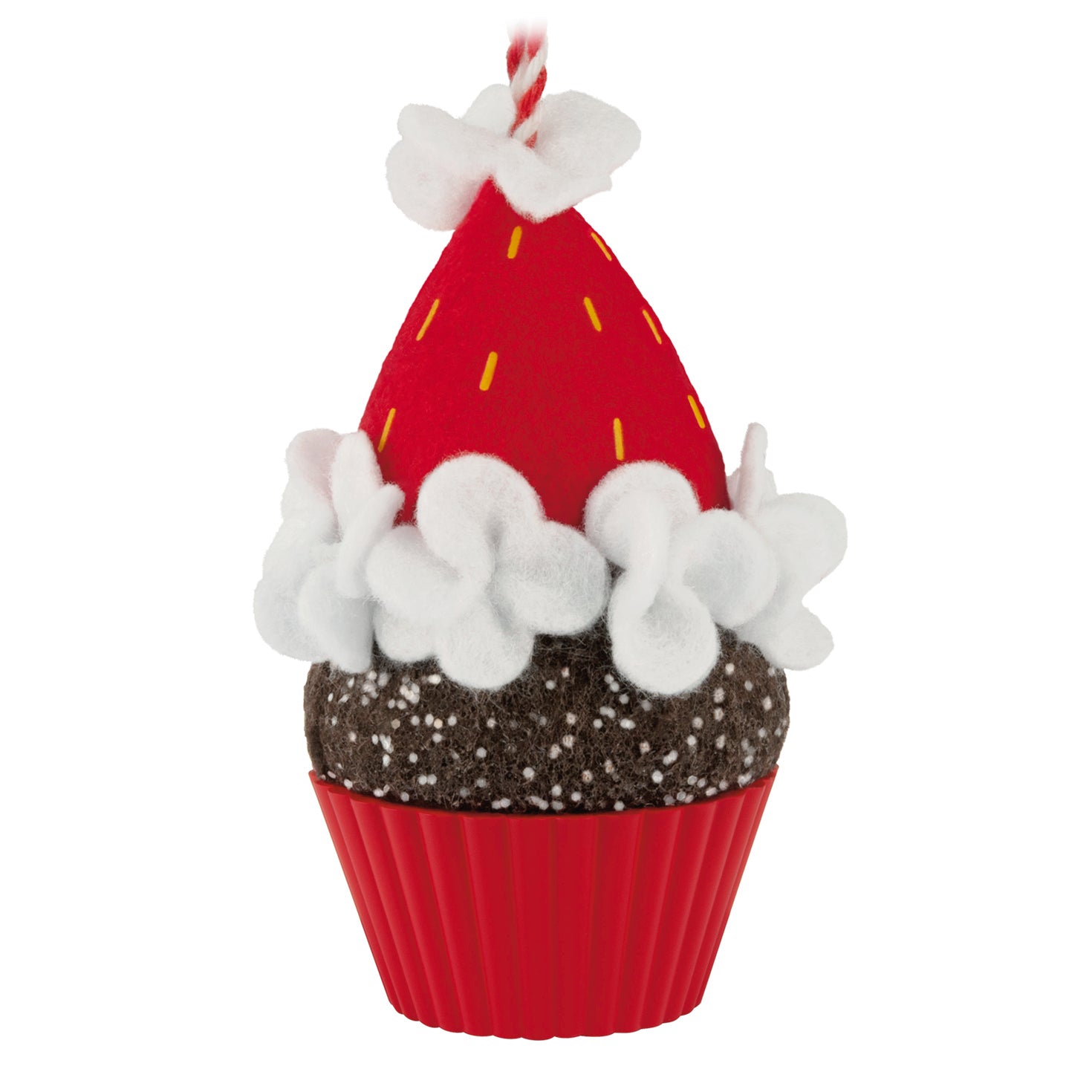 Christmas Cupcakes Ho-Ho-Holiday Sweetness, 17th in the Series — 2026 Hallmark Keepsake Christmas Ornament featuring a red Santa hat, chocolate cupcake, and white icing details.