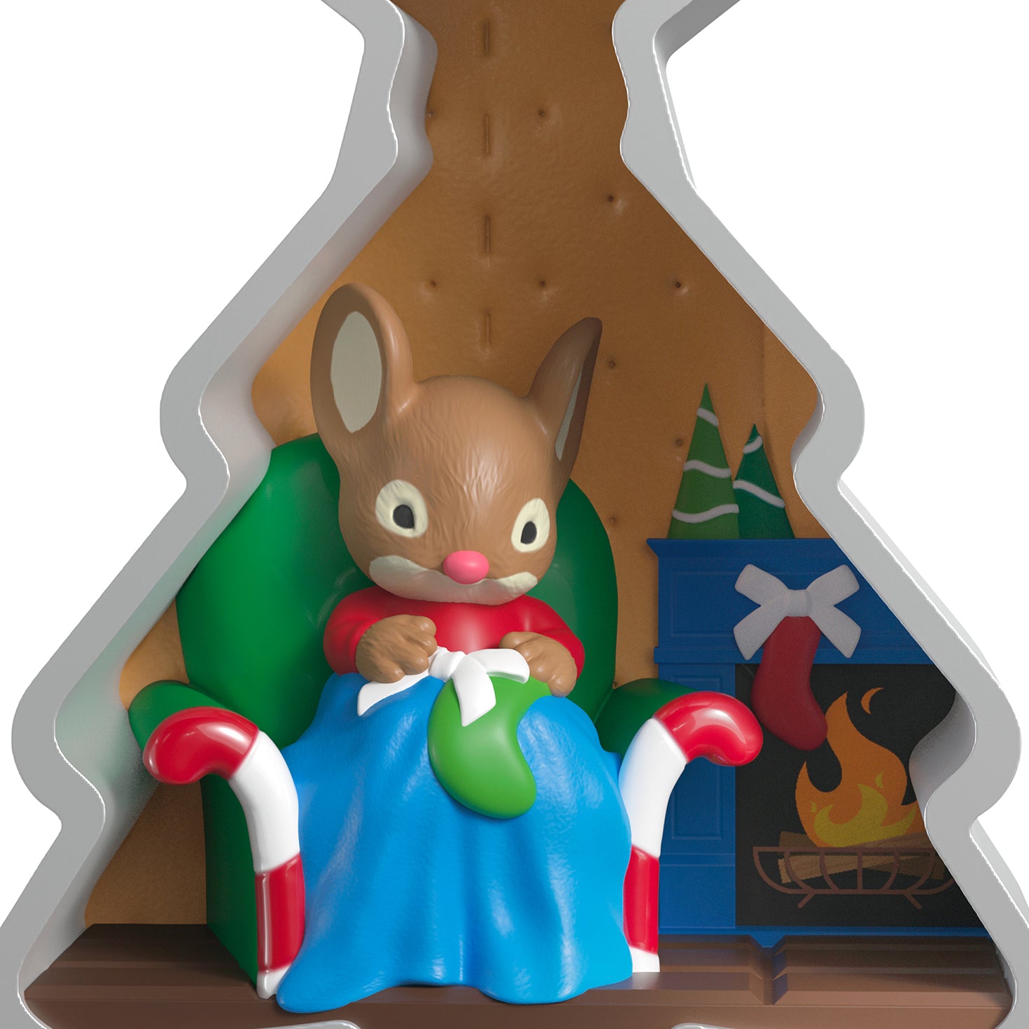 Cookie Cutter Christmas, 15th in the Series — 2026 Hallmark Keepsake Christmas Ornament, featuring a mouse in a festive chair by a fireplace.