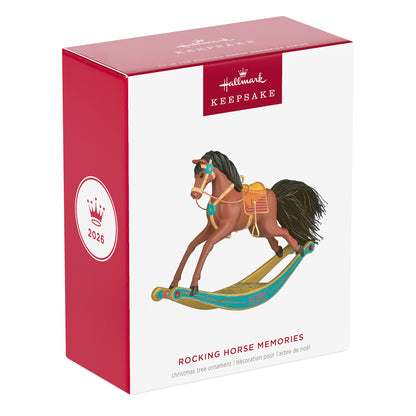 Rocking Horse Memories 2026, 7th in the Series — 2026 Hallmark Keepsake Christmas Ornament, gift boxed with vibrant colours and detailed design.