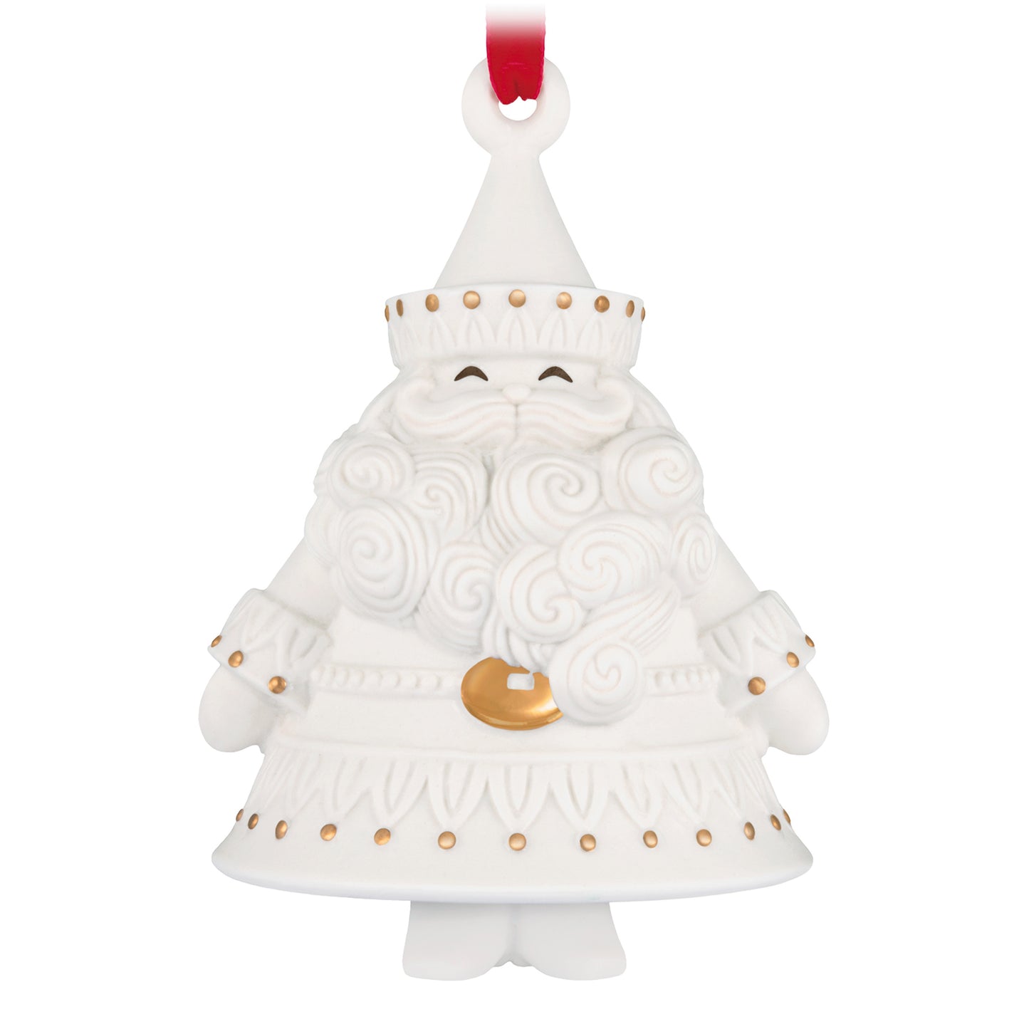 Stunning Santas, Porcelain, 1st in the Series — 2026 Hallmark Keepsake Christmas Ornament with intricate beard details and gold accents.