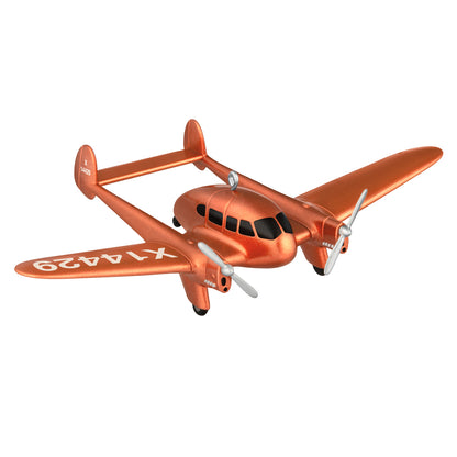Sky's the Limit Crusader AG-4, 30th in the Series — 2026 Hallmark Keepsake Christmas Ornament with a copper finish and spinning propellers, angled view