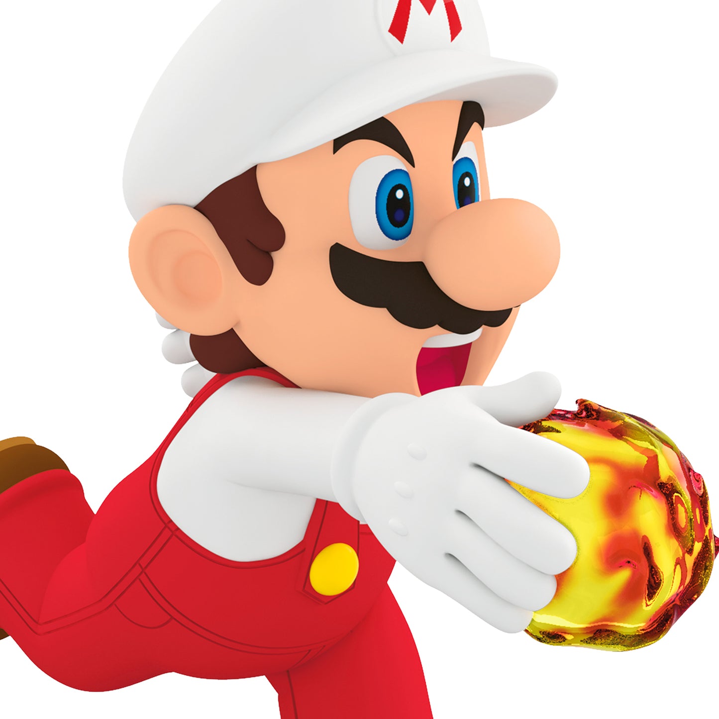 Nintendo Powered Up With Mario Fire Mario, 5th in the Series — 2026 Hallmark Keepsake Christmas Ornament, action pose, holding fireball.