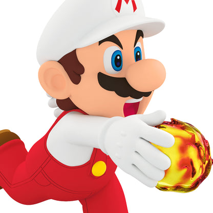 Nintendo Powered Up With Mario Fire Mario, 5th in the Series — 2026 Hallmark Keepsake Christmas Ornament, action pose, holding fireball.