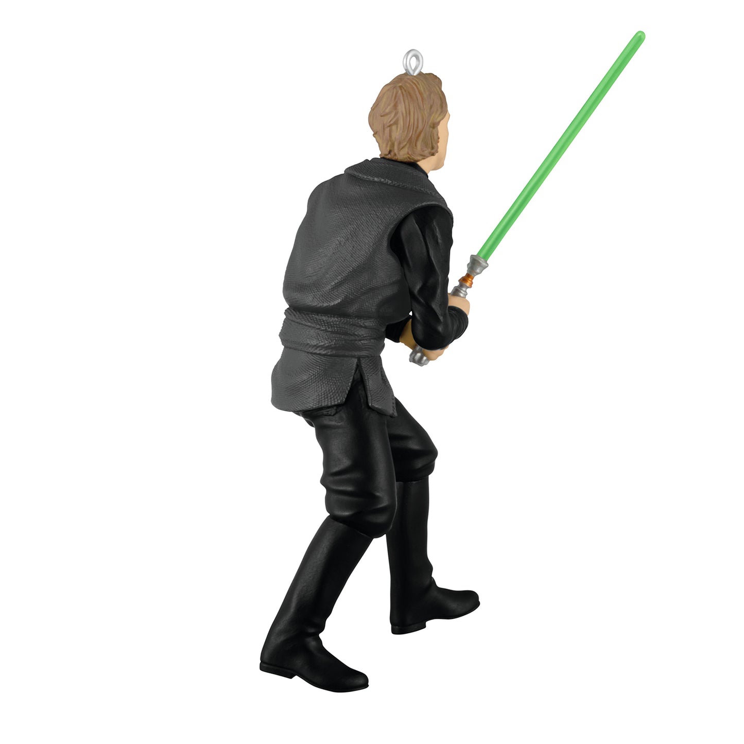 Star Wars™: Return of the Jedi Jedi Knight™ Luke Skywalker™ — 2026 Hallmark Keepsake Christmas Ornament, view from behind, green lightsaber.