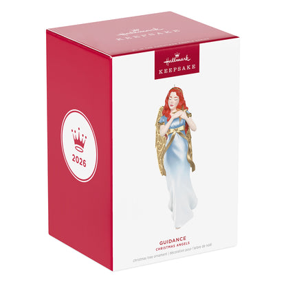 Christmas Angels Guidance, 9th in the Series — 2026 Hallmark Keepsake Christmas Ornament in gift packaging with red box.