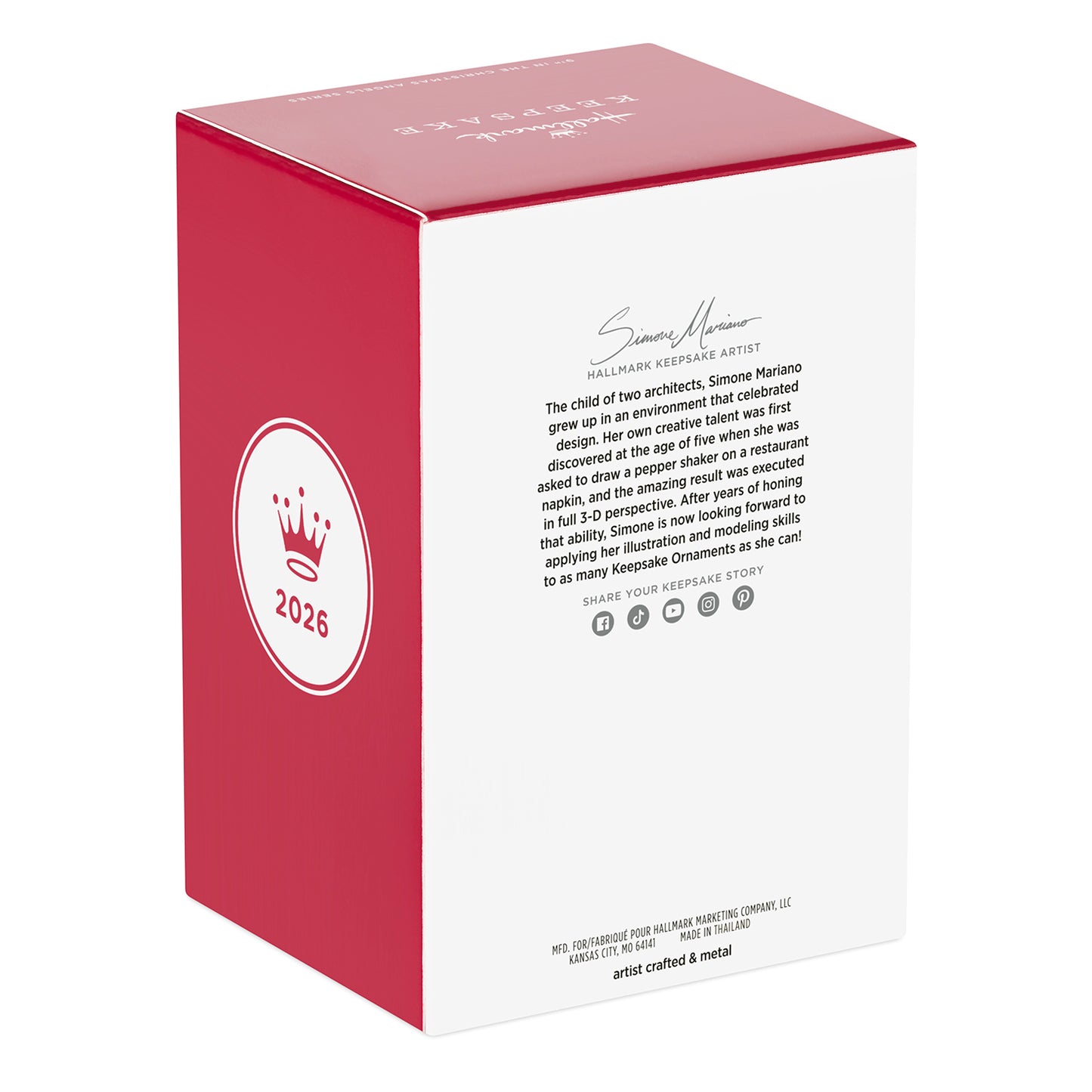 Christmas Angels Guidance, 9th in the Series — 2026 Hallmark Keepsake Christmas Ornament box with artist details and year