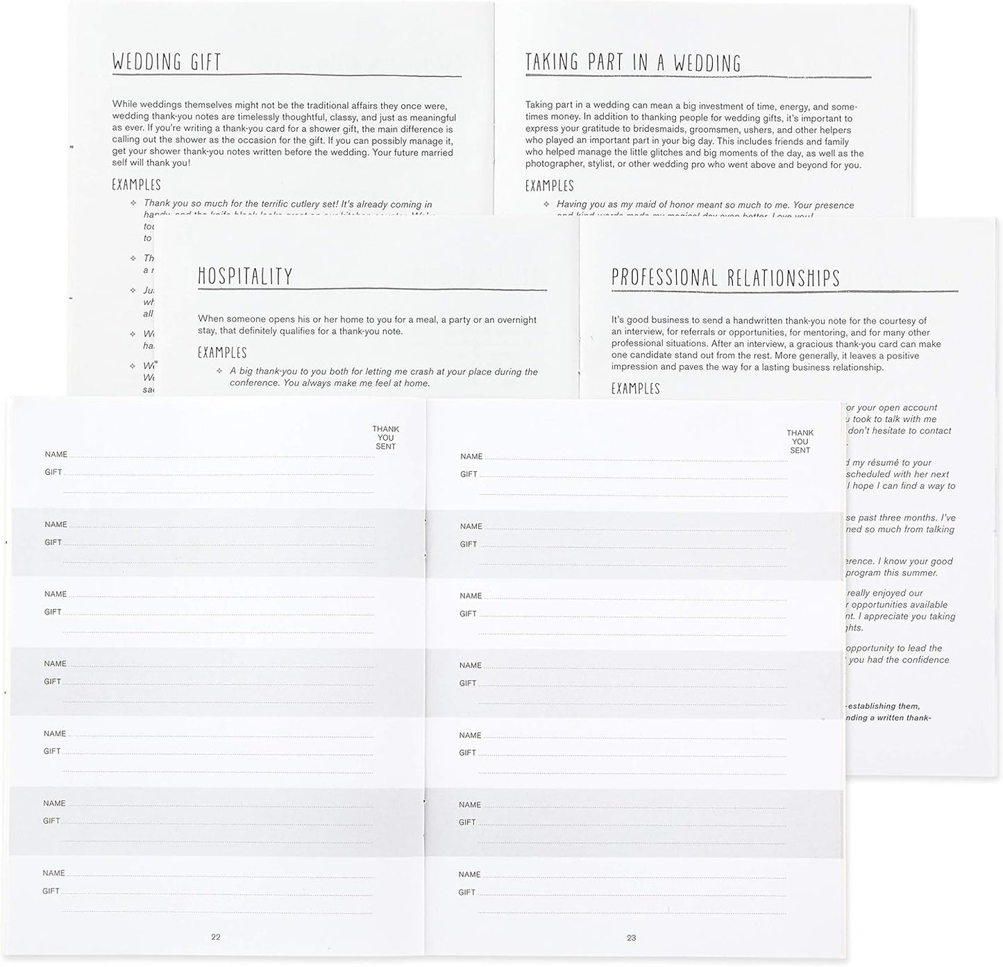 Hallmark Thank You Cards Kit, 40 Notes and What to Write in a Thank You Book (Stationery Set for Weddings, Baby Showers, Holidays, Birthdays)