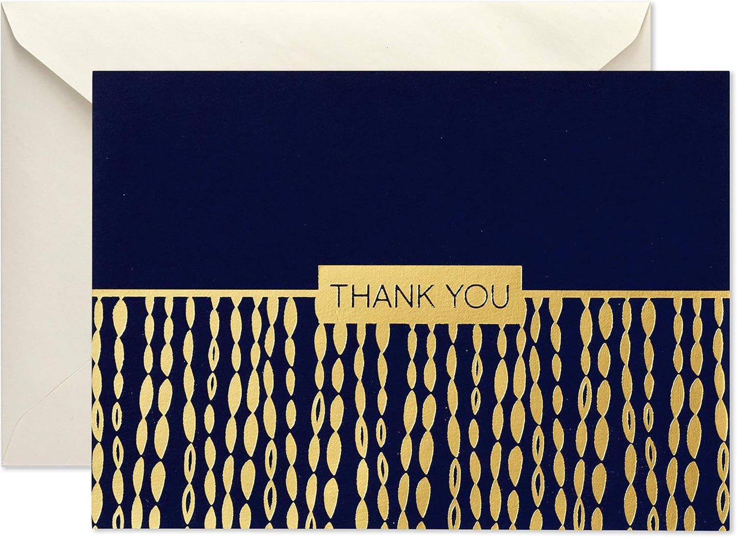 Hallmark Thank You Cards Assortment, Navy and Gold (50 Thank You Notes with Envelopes for Wedding, Bridal Shower, Baby Shower, Business, Graduation)