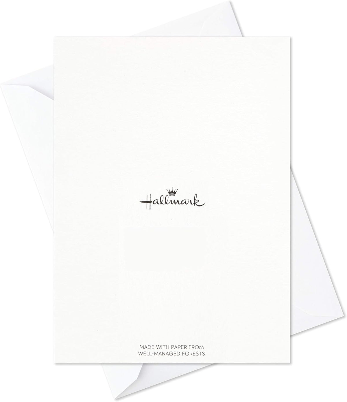 Hallmark Thank You Cards Assortment, Watercolor Thanks showing a blank card design with logo on textured white paper and envelope.