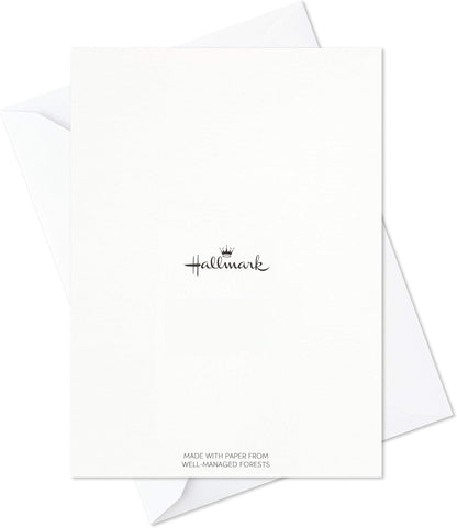 Hallmark Thank You Cards Assortment, Watercolor Thanks showing a blank card design with logo on textured white paper and envelope.