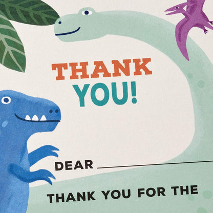 Hallmark Kids Fill in The Blank Thank You Cards, Dinosaurs (20 Cards with Envelopes)