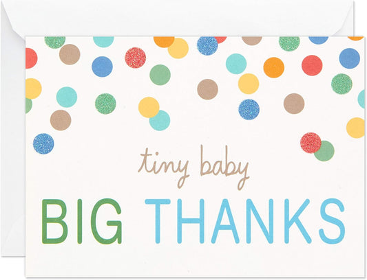 Hallmark Baby Shower Thank You Cards Assortment, Zoo Animals (50 Cards with Envelopes for Baby Boy or Baby Girl)