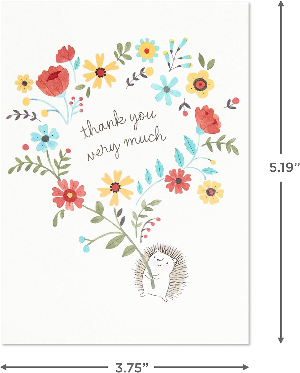 Hallmark Baby Shower Thank You Cards Assortment, Woodland Animals (48 Cards with Envelopes for Baby Boy or Baby Girl) Deer, Owl, Bear, Fox