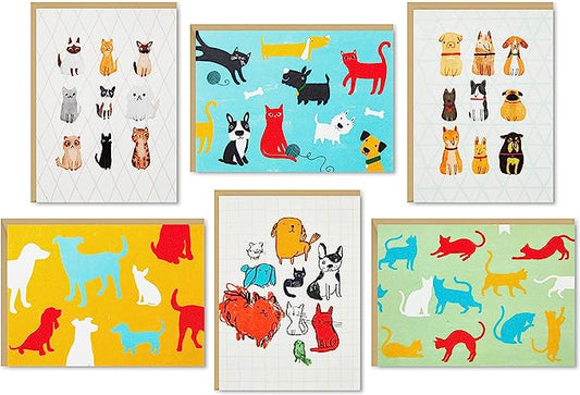 Hallmark Blank Cards Assortment, Dogs and Cats (36 Assorted Note Cards with Envelopes)
