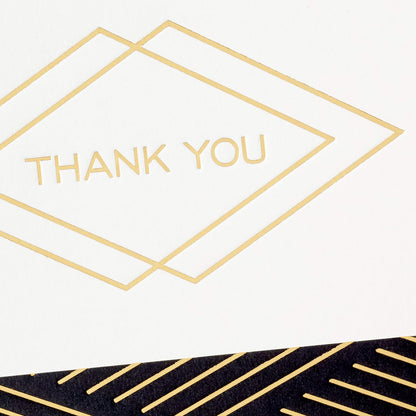 Hallmark Thank You Cards Assortment, Black and Gold Foil (50 Thank You Notes with Envelopes for Weddings, Interviews, and More)