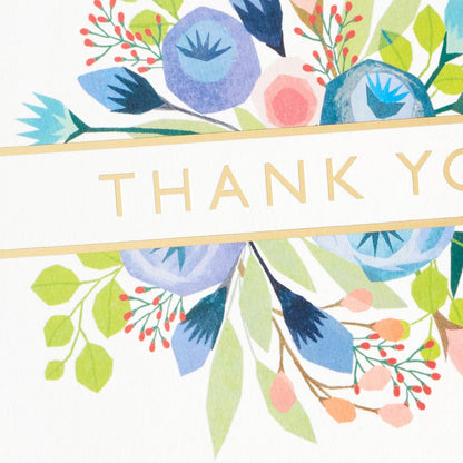 Hallmark Thank You Cards Assortment, Folk Art Flowers (36 Thank You Notes with Envelopes)