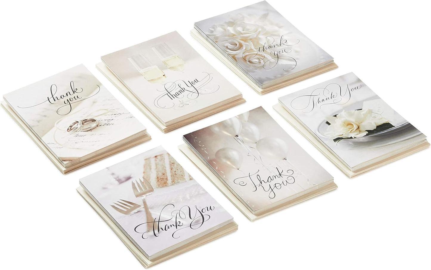 Hallmark Wedding Thank You Cards Assortment, Wedding Icons (36 Thank You Notes with Envelopes)