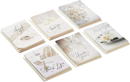 Hallmark Wedding Thank You Cards Assortment, Wedding Icons (36 Thank You Notes with Envelopes)