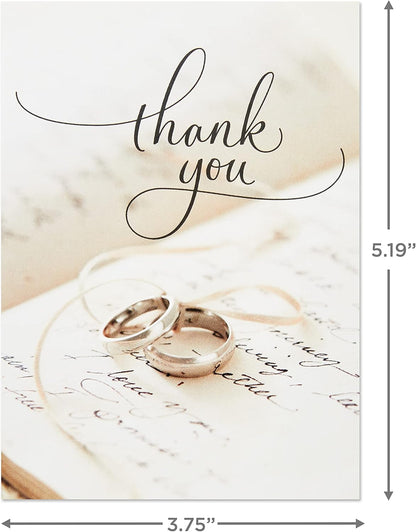 Hallmark Wedding Thank You Cards Assortment, Wedding Icons (36 Thank You Notes with Envelopes)